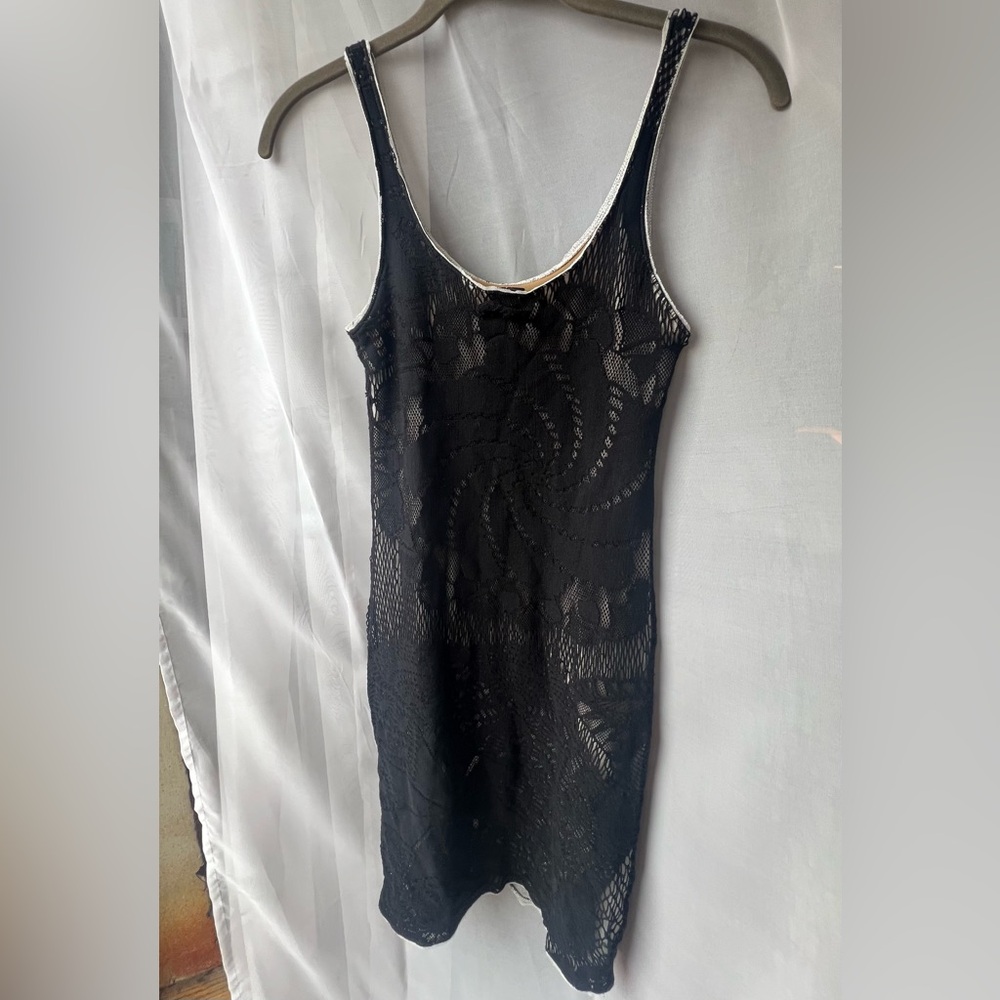 Jean Paul Gaultier Soleil Black Lace Vintage Dress